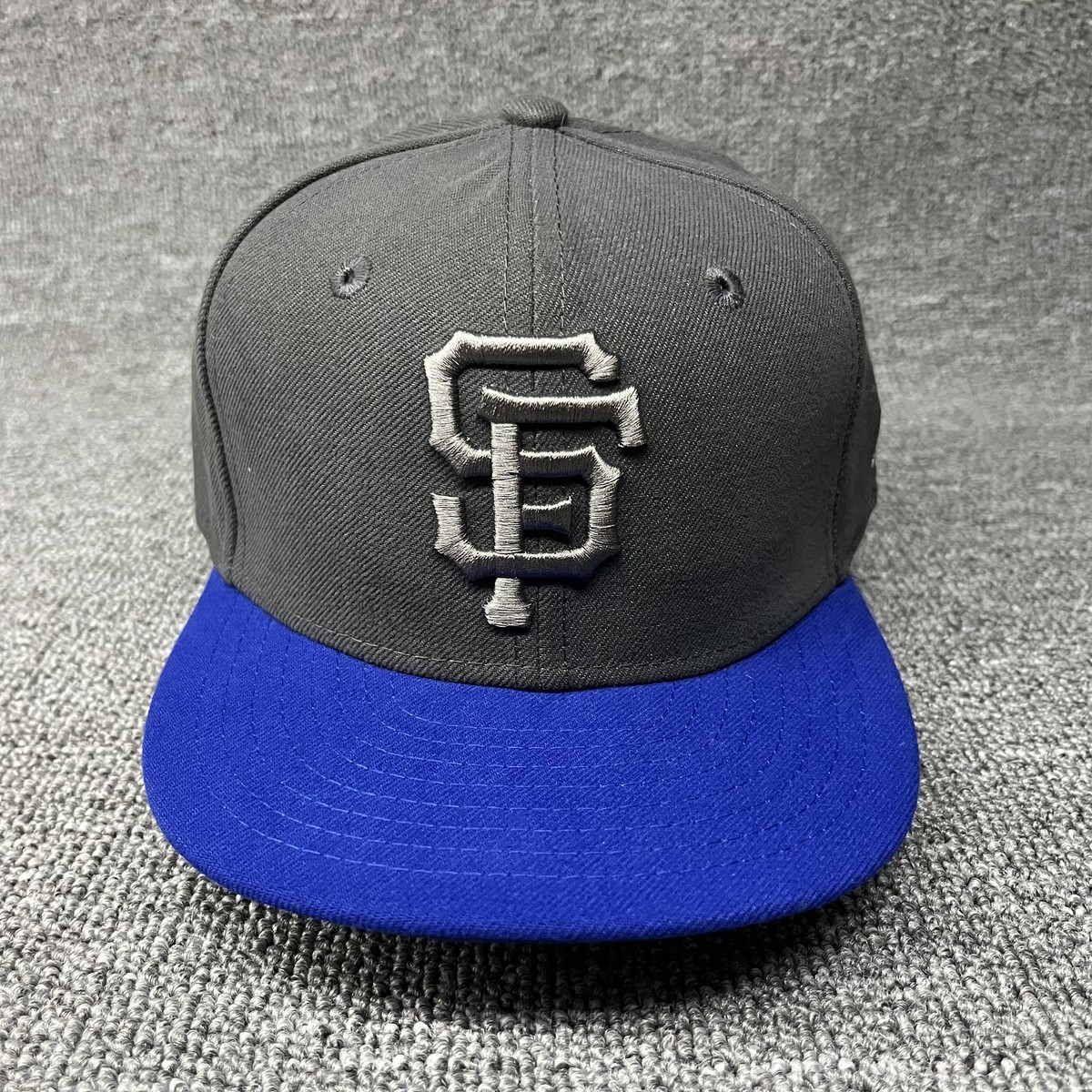 New Era 59FIFTY San Francisco Giants SF Fitted Hat Gray Royal Blue MLB Cap Kids