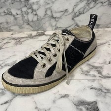 CHANEL 08C Black Canvas Low Top Sneakers - US 9