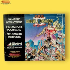 Lot Trilogie Double Dragon jeu cartouches Nintendo NES, 2 notices