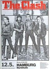 The Clash Concert Poster Hamburg 1980 ORIGINAL Printing