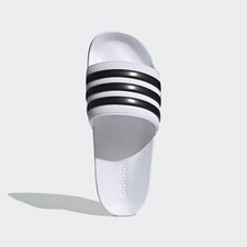 Sandalia de ducha unisex Adidas nueva con etiquetas, negra/blanca-talla 11 para hombre