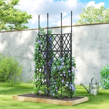 Foldable Garden Trellis, Lattice Climbing Support Trellis, 85 x 197 cm