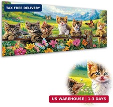 Kaliosy 5D Large Diamond Art Kits for Adults Cats Animal, Special Shape Diamond