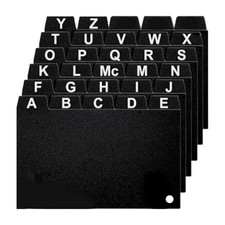 2X(30Pcs Black Index Card Dividers 3x5 Inch, Alphabetical Tabbed Index Card3158