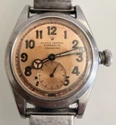 Vintage 1940s Salmon Rolex Oyster Perpetual Chronometer w/ Sub Dial Wrist Watch