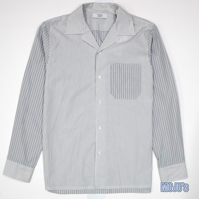 Theory Project Lucas Ossendrijver Gray White Stripe Button Up Shirt Mens Small S
