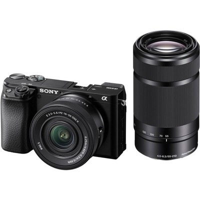 Sony Alpha 6100 APS-C Mirrorless Camera with 16-50mm II and 55-210mm Lenses