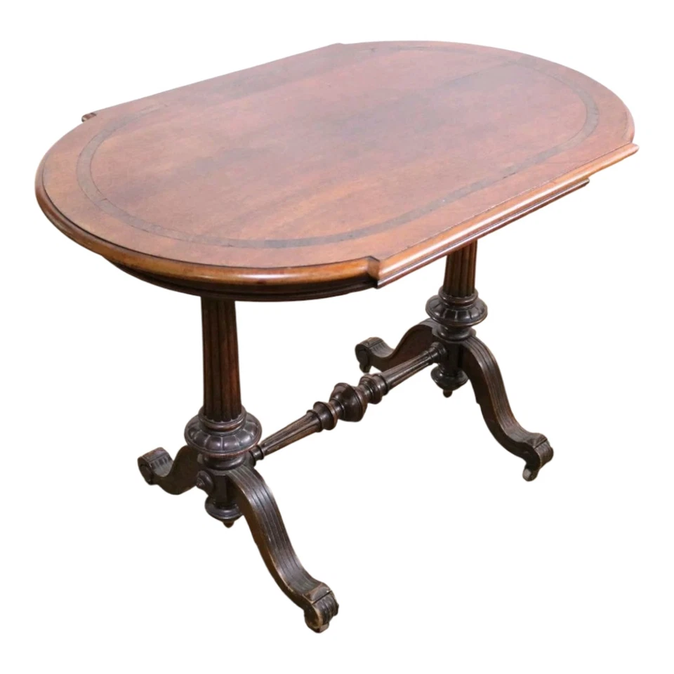Antique carved console side table - writing table - centre display table - Image 4 of 4