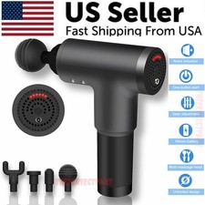 Massage Gun Percussion Massager Deep Tissue Muscle Vibrating Relaxing  4 Heads