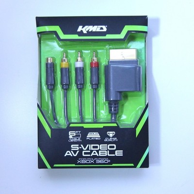 KMD Microsoft Xbox 360 Cable S-Video AV Cable 6Ft Brand New