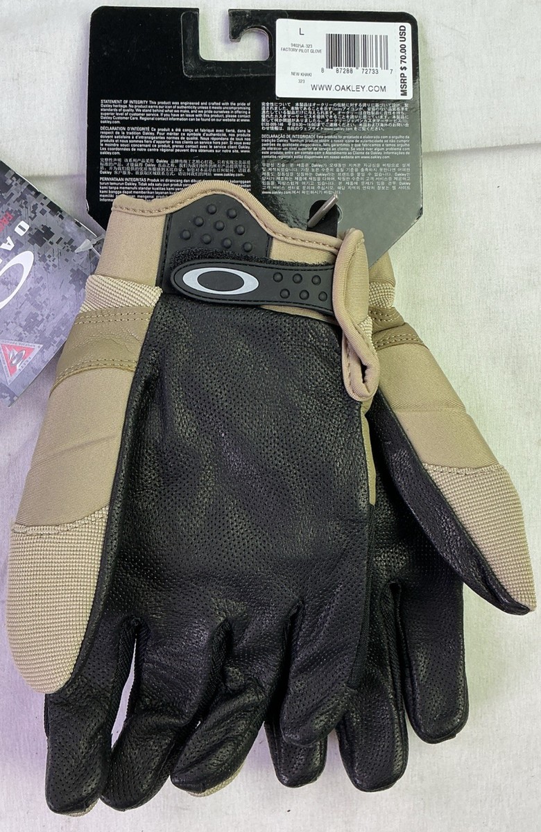 Oakley Factory Pilot Tactical Hard Knuckle Gloves-Khaki-Size: L | eBay