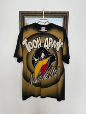 Vintage 90's Newcastle United Toon Army Over Print Football Shirt Jersey Size XL