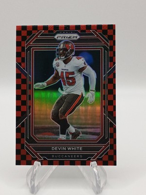 2022 PANINI PRIZM NFL FOOTBALL DEVIN WHITE #279 RED & BLACK CHECKER PRIZMS SP