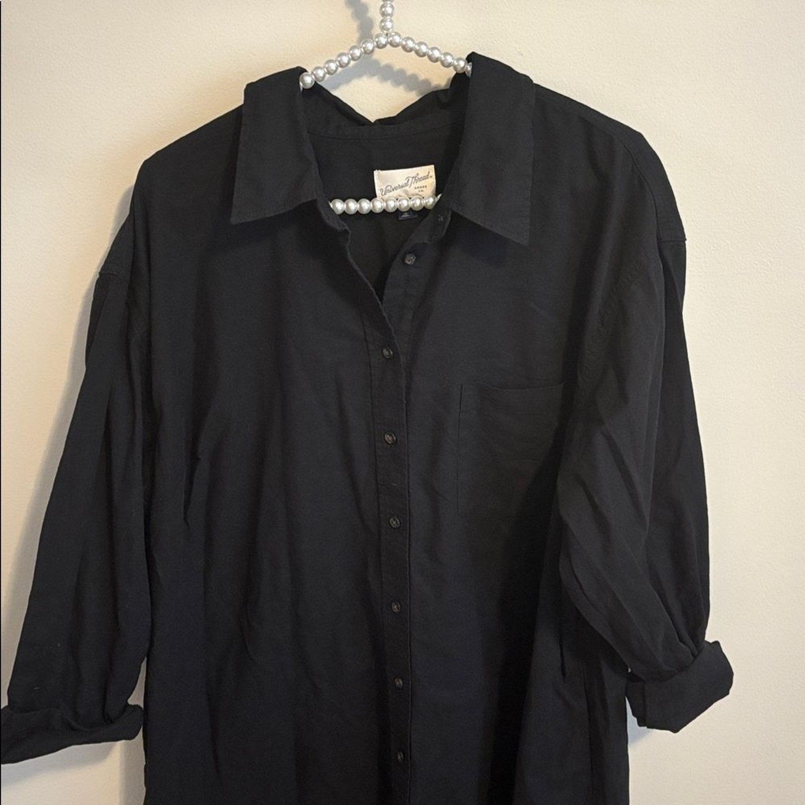 Universal Thread Black Casual Button Down dress x… - image 2