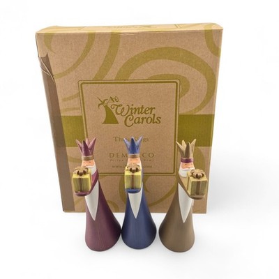 Demdaco Winter Carols Three Kings Wisemen Nativity Figurines Rhett Johnson 2004