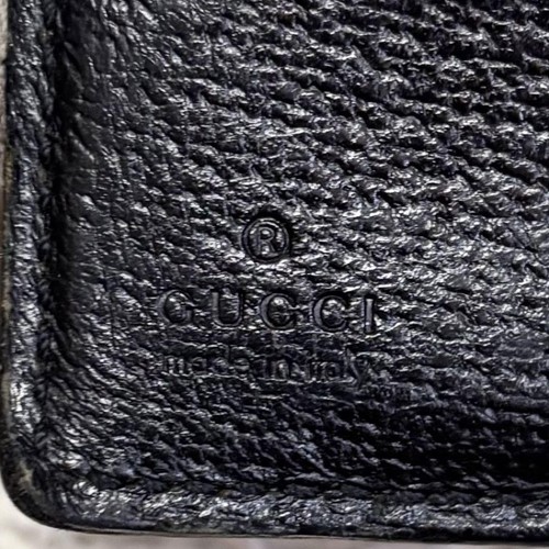 Gucci bi-fold wallet in black GG canvas with studs Authentic - Picture 10 of 10