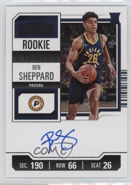 2023-24 Panini Contenders Rookie Ticket Ben Sheppard #102 Rookie Auto RC 12po