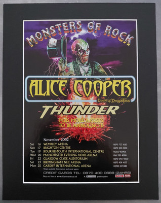 Monsters Of Rock 2002 Promo Original Tour Advert Mounted 14x11''