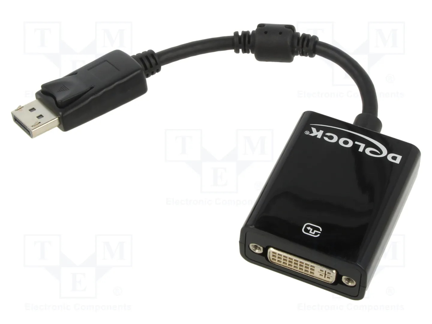 Adaptador Cable DeLOCK DisplayPort a DVI-I Negro - Imagen 2