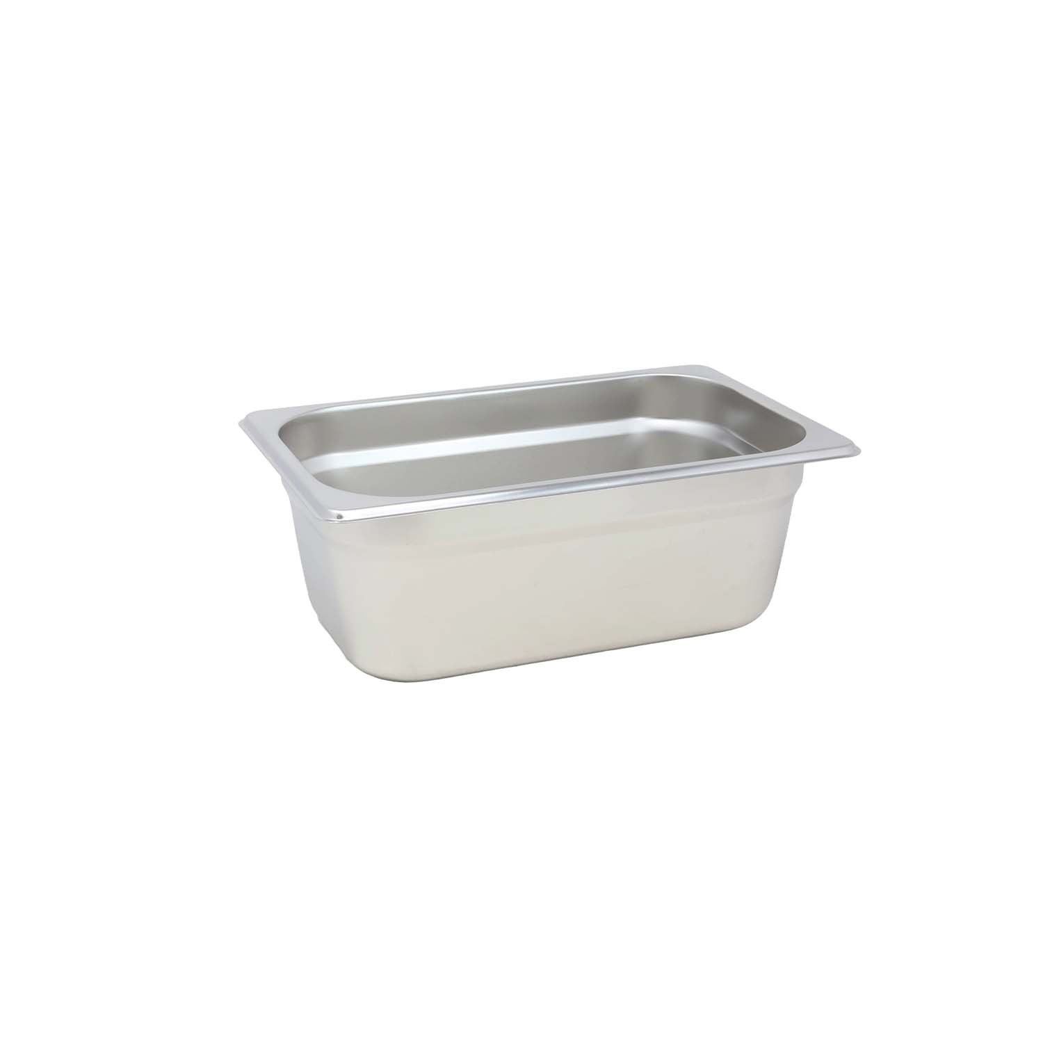 Stainless Steel Gastronorm Pan 1/4 x 10cm Container Food Storage Catering Tray