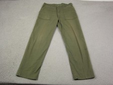 Vintage US Military Pants Mens 34 x 30 Green OG-507 Vietnam Trouser Work 80s