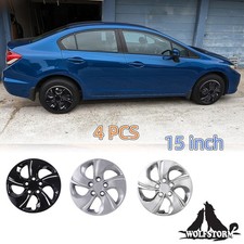 For 2013-2015 Honda Civic Hubcaps 15-inch Wheel Rims Cover Bolt On R15 Set Of 4