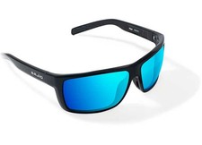 Bajio Sunglasses SIG210011 Sigs Blue Mirror Glass Black Gloss