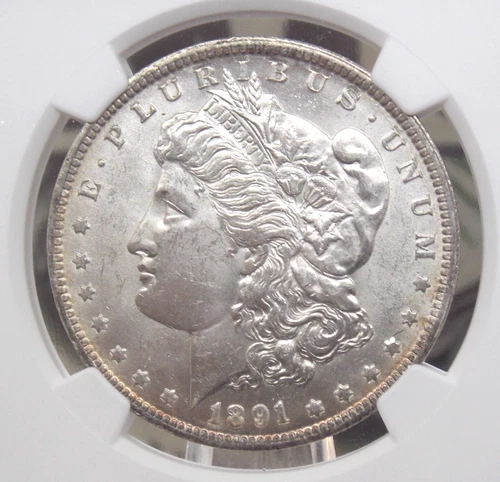 1891 "O" Morgan SILVER Dollar $1 NGC MS62 #005 UNC Uncirculated ECC&C, Inc