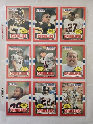 1985 Topps USFL Football Card Complete Set 132 Kelly Walker Young White W/box
