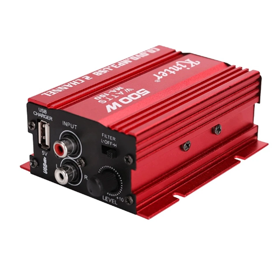  Amplificador Audio Coche, Cable 12V, 2 Canales, Amplificador Estéreo, Subwoofer,5764 Foto 4 de 4