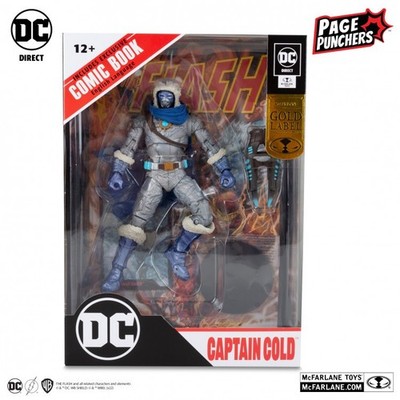 McFarlane DC Direct Page Punchers Captain Cold 7  Flash Comic Gold Label Neu/OVP