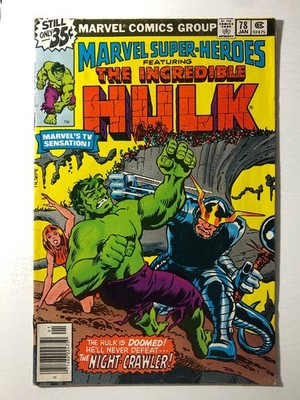 Marvel Super-Heroes #78 Marvel Silver Age Hulk Night-Crawler 1978