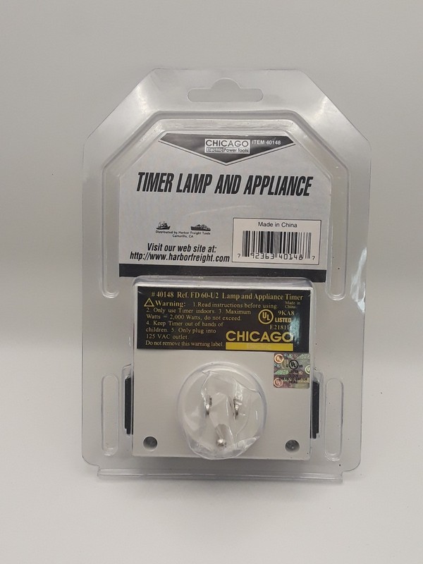 Chicago Electric Lamp and Appliance Timer 125V / 60Hz /1875W #40148 NEW NIB