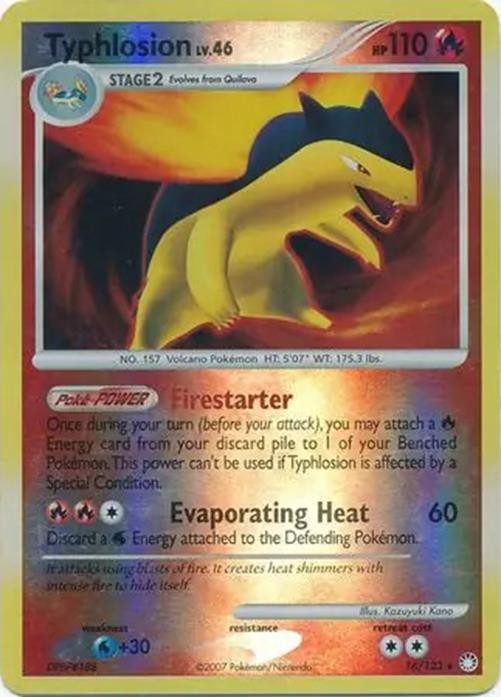 Typhlosion - 16/123 - Pokemon Mysterious Treasures Reverse Holo LP