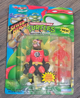 Mighty Bebop Sewer Heroes Teenage Mutant Ninja Turtles TMNT 1993 HIGH GRADE!!!