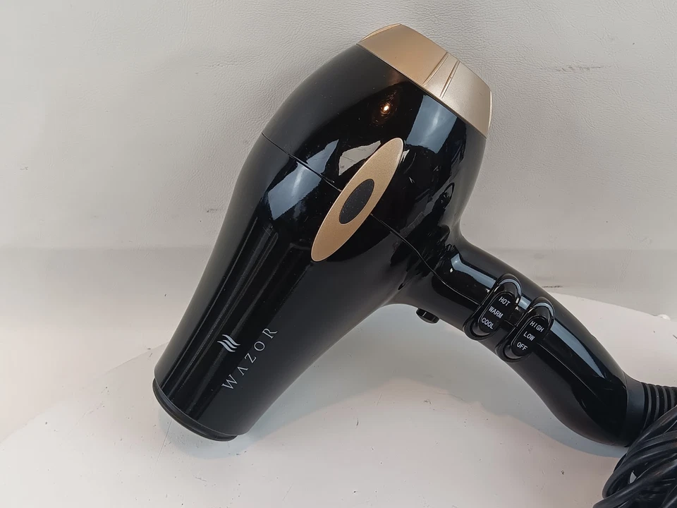 Secador de pelo profesional Wazor negro iónico caliente cálido ajuste fresco alta velocidad Foto 2 de 4