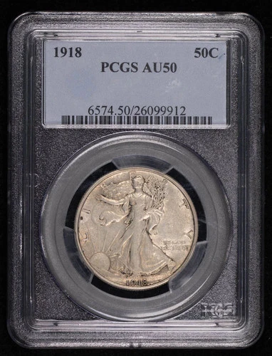 Photo of a 1918-P Walking Liberty Half Dollar from an eBay listing that sold on Jul 18, 2026