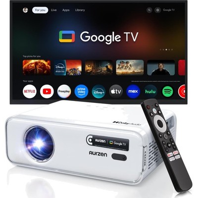 Beamer 4K Full HD Google TV Heimkino Projektor outdoor Tragbar Beleuchtung