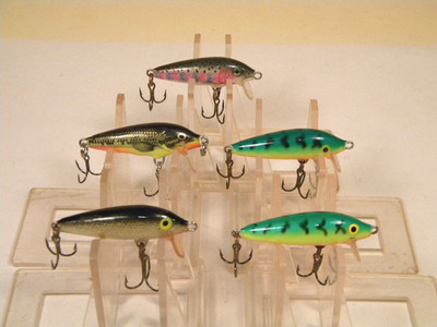 5 Rapala Count Down Sinking CD3 Rainbow Trout Gold Firetiger wood crankbait lure