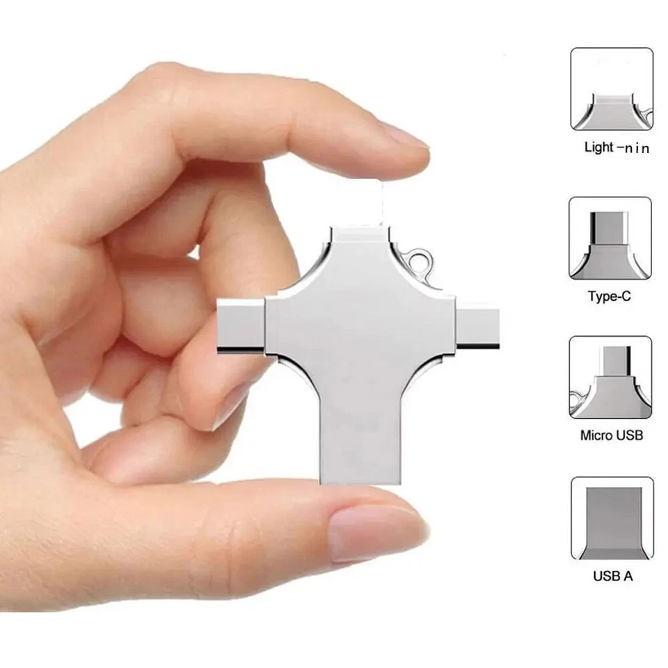 USB Flash Drive 256GB/512g Type C Memory Photo Stick for iPhone Android ios Lot - Image 4 of 4