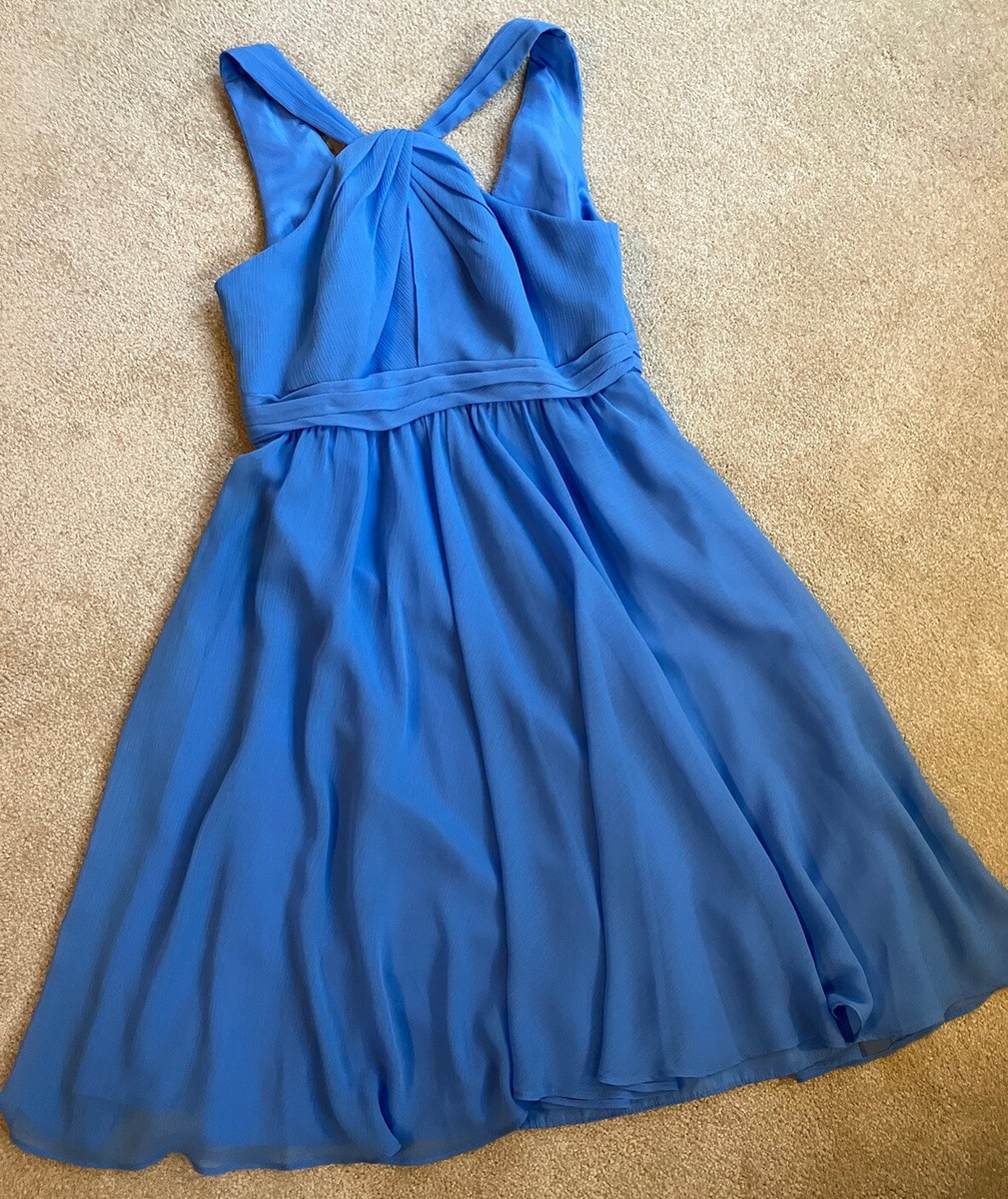 cornflower blue formal dress David's Bridal Semi Women's Sz 8 Halter Crank style launchdate:8/2/2022 Sydney's Closet Women's V-Neckline Size:8Y PREORDER (ships in Oct) Loved For