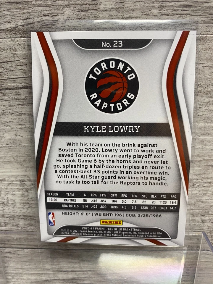 2020-21 Certified Mirror Blue #23 Kyle Lowry - Image 2 of 2