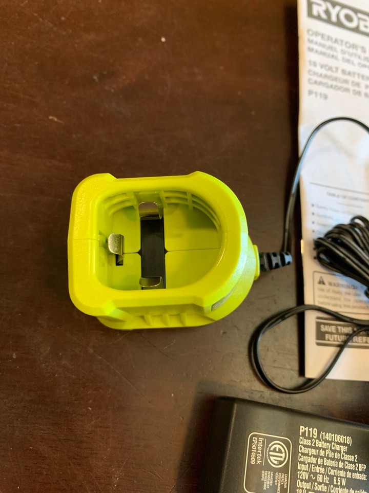 RYOBI 18V BATTERY 1.5Ah & CHARGER (compact) P119 / PBP002, NEW! open ...