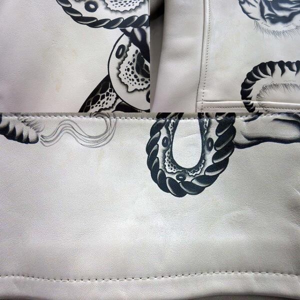 AVIREX Limited Edition of 80 Tiger Snake Hand Painted Lamb Leather 