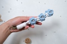 Macrame Flower Wristlet Phone Strap Wristlet Keychain Handmade Daisy Phone Strap