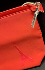 Lancome Cosmetic Bag Red Eiffel Tower Paris France New