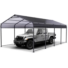 COBIZI 12x20 Metal Carport Canopy Heavy Duty Car Shed Garage for Boat Tractors