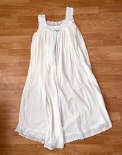Vintage 1990s White Gauze  Lace Nightgown
