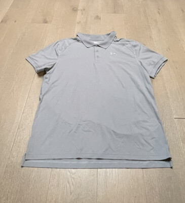 Under Armour Mens XXL All Season Gear Gray Loose Fit Polo
