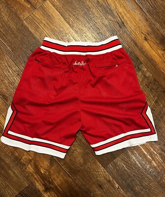 RETRO CHICAGO BULLS HOME NBA Stitched Lettering Basketball Shorts